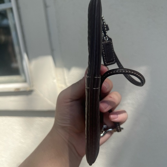 Coach Brown Leather Wristlet - Picture 7 of 7